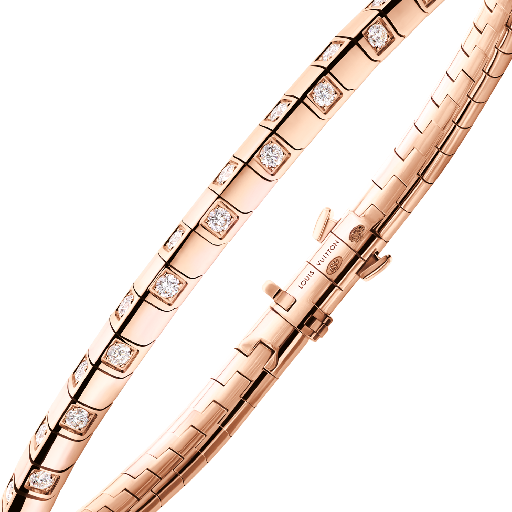 ブレスレット ル ダミエ ドゥ ルイ・ヴィトン 3.5mm (ピンクゴールド